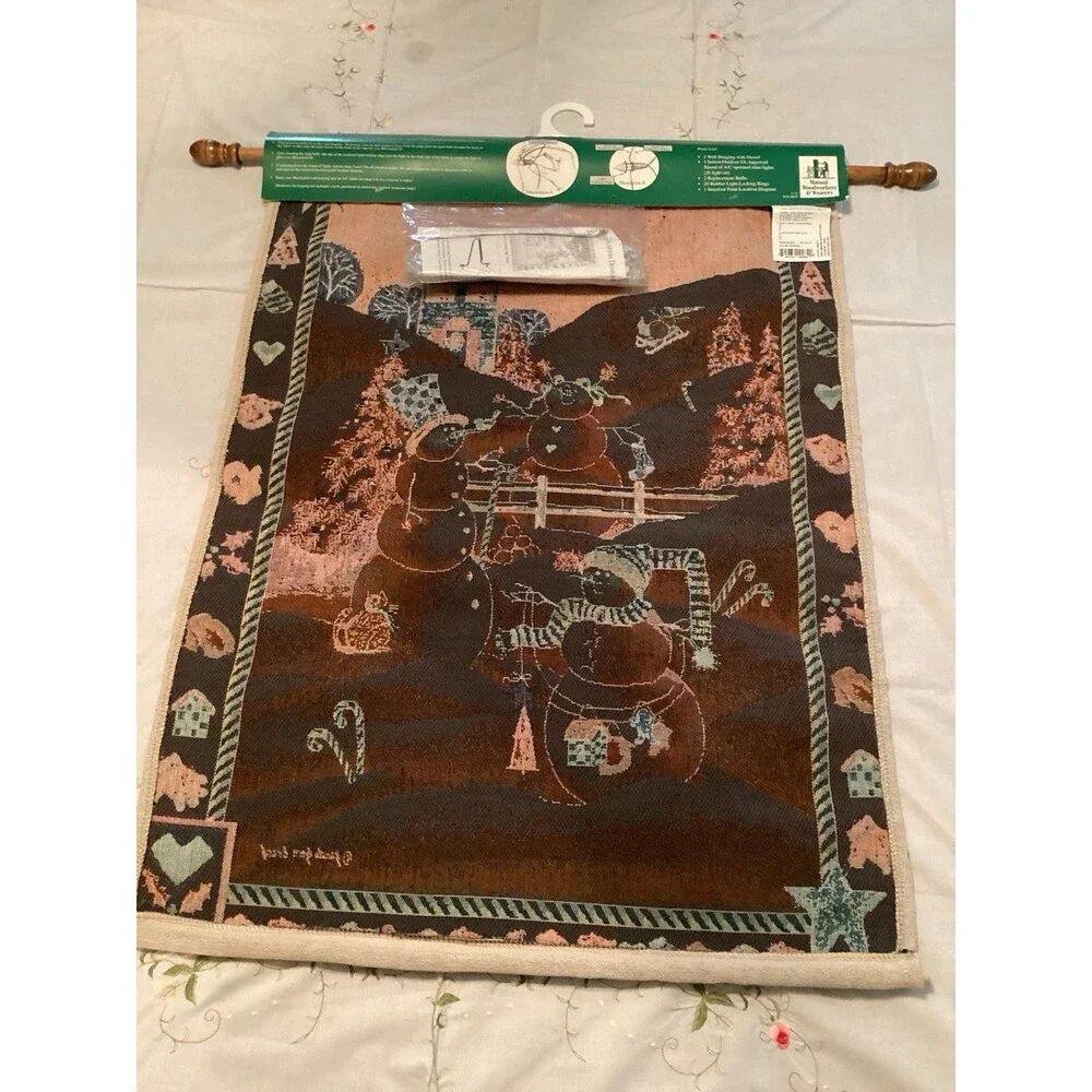 Snowman Wall Hanging Tapestry With Lights Manual Woodworkers & Weavers 26